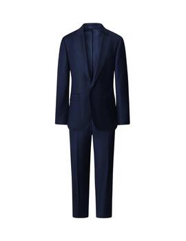 Hackett Traje de Sarga de lana elástica Marino