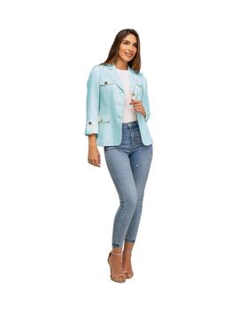 Fashion Chaqueta Capsula Turquesa