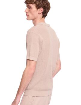 Gaudi Polo de punto de algodón Beige