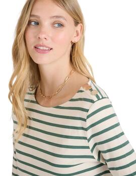 Naf Naf Camiseta Marinera verde