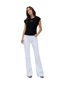 Salsa Jeans Camiseta con frunce Negra