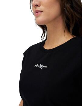 Salsa Jeans Camiseta con frunce Negra