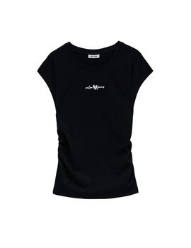 Salsa Jeans Camiseta con frunce Negra