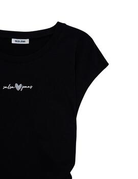 Salsa Jeans Camiseta con frunce Negra