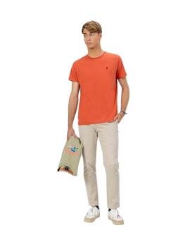El Pulpo Camiseta Bordado Logo Elpulpo Terracota