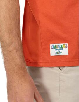 El Pulpo Camiseta Bordado Logo Elpulpo Terracota