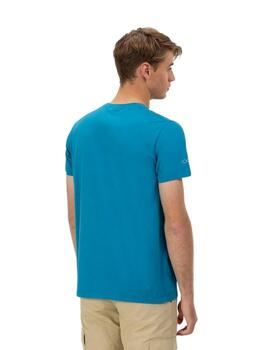 El Pulpo Camiseta Bordado Logo Elpulpo Azul Zafiro