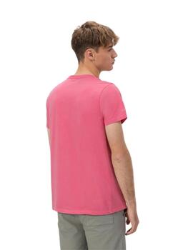 El Pulpo Camiseta Básica Bordada Rosa Chicle