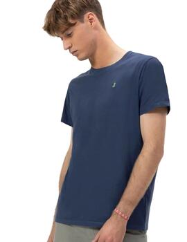 El Pulpo Camiseta Básica Bordado Azul Marino