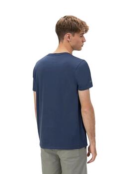 El Pulpo Camiseta Básica Bordado Azul Marino
