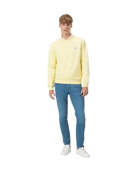 El Pulpo Sudadera Básica Bordado Amarillo Limón