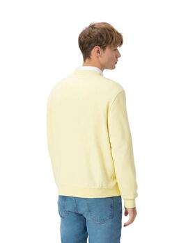 El Pulpo Sudadera Básica Bordado Amarillo Limón