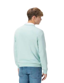 El Pulpo Sudadera Básica Bordado Azul Turquesa
