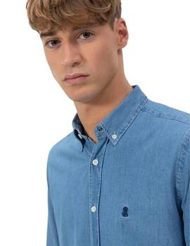 El Pulpo Camisa Denim Stone Washed Índigo Oscuro