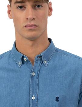 El Pulpo Camisa Denim Stone Washed Índigo Oscuro