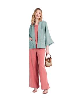 Naf Naf Kimono Verde turquesa
