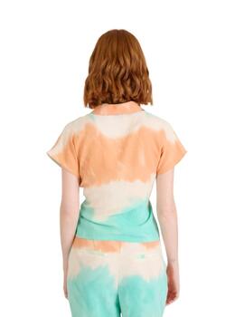 Naf Naf Camisa tie dye lazo Verde menta