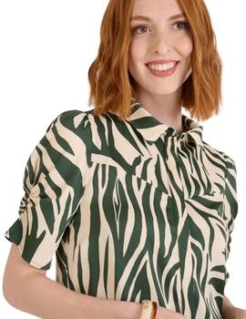 Naf Naf Camisa Cebra Kaki