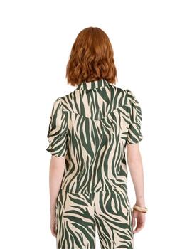 Naf Naf Camisa Cebra Kaki
