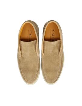 Calce Zapatos Beige sin cordón y suela de goma