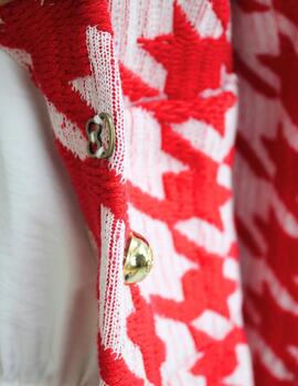 The Extreme Collection Chaqueta pata de gallo Roja