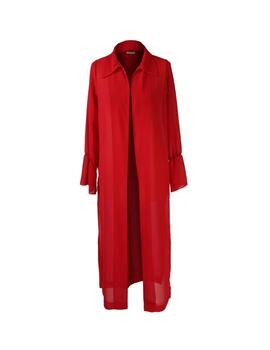 PAROLE Chaqueta larga puño volante Roja