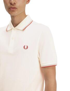Fred Perry Polo Blanco logo rojo