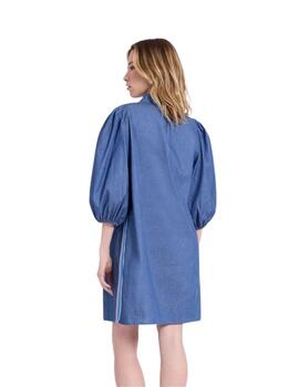 Naf Naf Vestido corto Ruben Azul marino