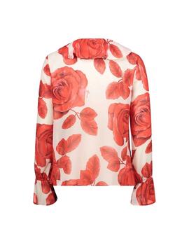 Gaudi Blusa en georgette estampado roja