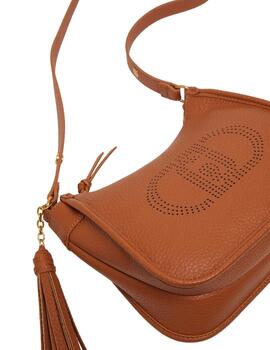 LiujoBolso Hobo pequeño con charm Marrón