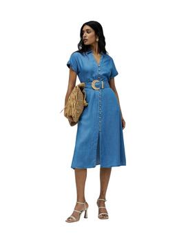 Salsa Vestido midi Lightdenim Azul