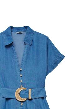 Salsa Vestido midi Lightdenim Azul