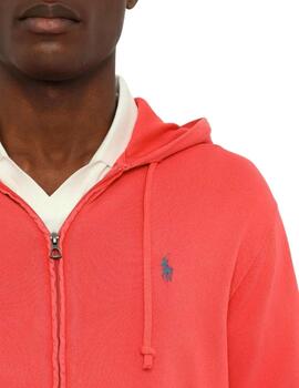 Ralph Lauren Sudadera de rizo con cremallera Rojo