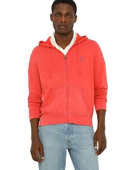 Ralph Lauren Sudadera de rizo con cremallera Rojo