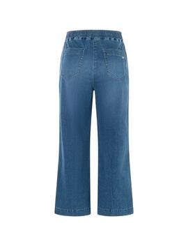Mac Pantalones Culotte Casual Denim azul