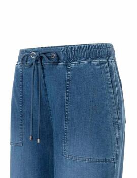 Mac Pantalones Culotte Casual Denim azul