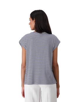 Monari Camiseta Azul marino de rayas