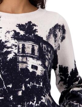 Monari Jersey Estampado oscuro