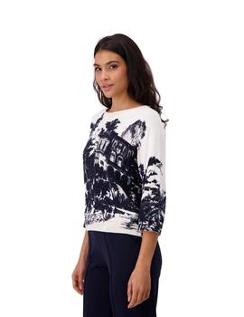 Monari Jersey Estampado oscuro