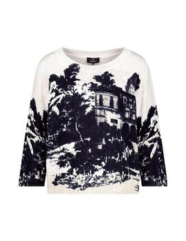 Monari Jersey Estampado oscuro