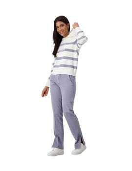 Monari Jersey Blanco de rayas azules con capucha