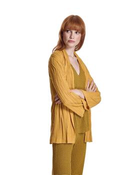 Alba Conde Chaqueta Amarilla texturizada