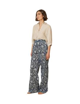 Indi & Cold Camisa de lino corte box Piedra