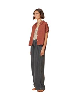 Indi & Cold Camisa cuadro ventana Chocolate