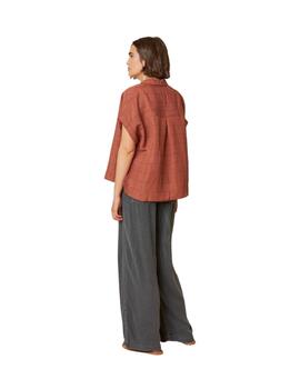 Indi & Cold Camisa cuadro ventana Chocolate