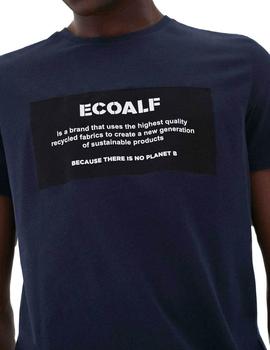 Camiseta Ecoalf Marino Logo Para Hombre