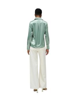 Salsa Jeans Camisa de satén verde