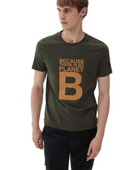 Camiseta Ecoalf Verde Eslogan Para Hombre