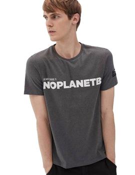 Camiseta Ecoalf  'No planet B' Gris Para Hombre