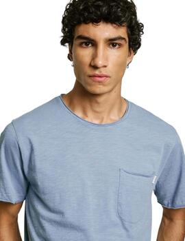 Pepe Jeans Camiseta bolsillo azul hombre